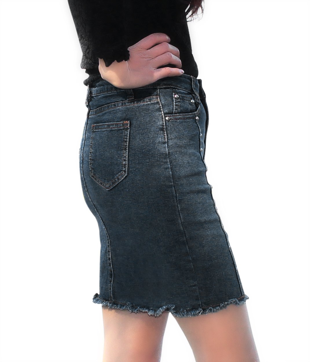 Goddess Area Women\'s Casual Short Denim Skirt (S, Blue2)