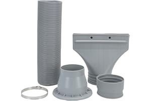 WALFRONT Flexible Hose Exhaust 67in Airbrush Spray Booth Exhaust Extension Hose Kit with Flat Adapter for Window Door Ventila