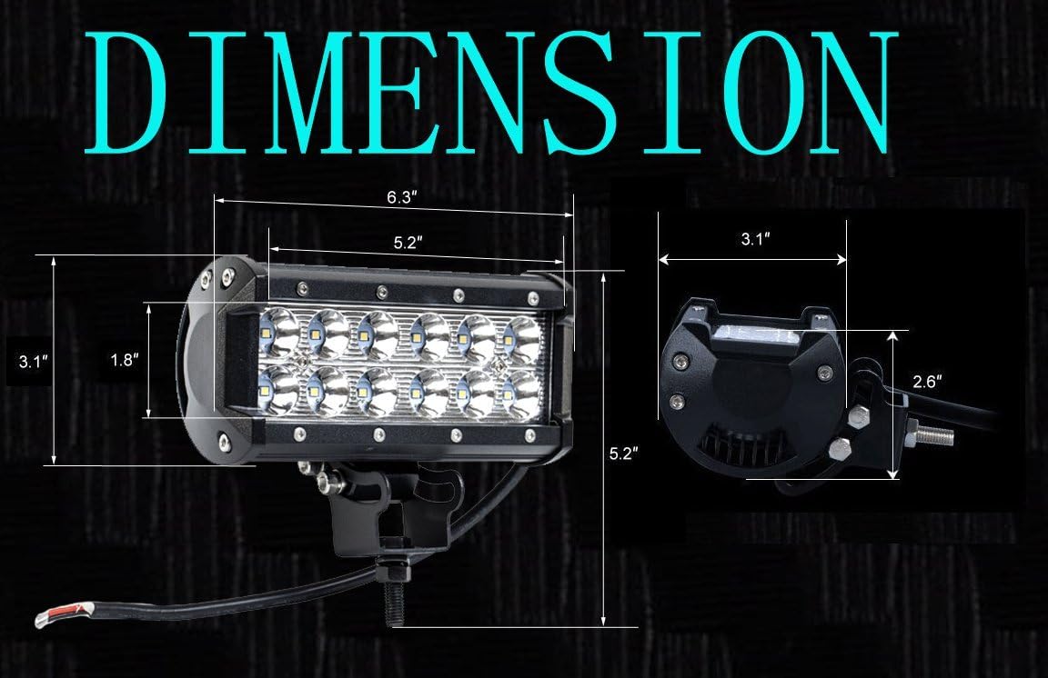 Cutequeen 4 X 36w 3600 Lumens LED Spot Light for Off-Road Rv ATV SUV Boat 4x4 Lamp Tractor Marine Off-Road Lighting (Pack of 4): Automotive