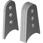 4 Pack Adjustable Weld-On Shock Tabs for 3" Axle, 1/2" Hole, 1/4" Thick | Heavy Duty