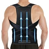 KLEUET Back Brace Posture Corrector for Men and Women M (29-33in) | Breathable Mesh Posture Brace with 2 Support Bars, Upper &amp; Lower Back Relief, Shoulder Support, Under Clothes