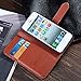 RAYTOP® Apple iPhone SE/5/5S Case Wallet Leather Cover 2-Slot Credit Card Holders GG Pattern Gold Logo Black Color Luxury Designer Vintage Classic Business Style Sleek Design For Girls Women Men
