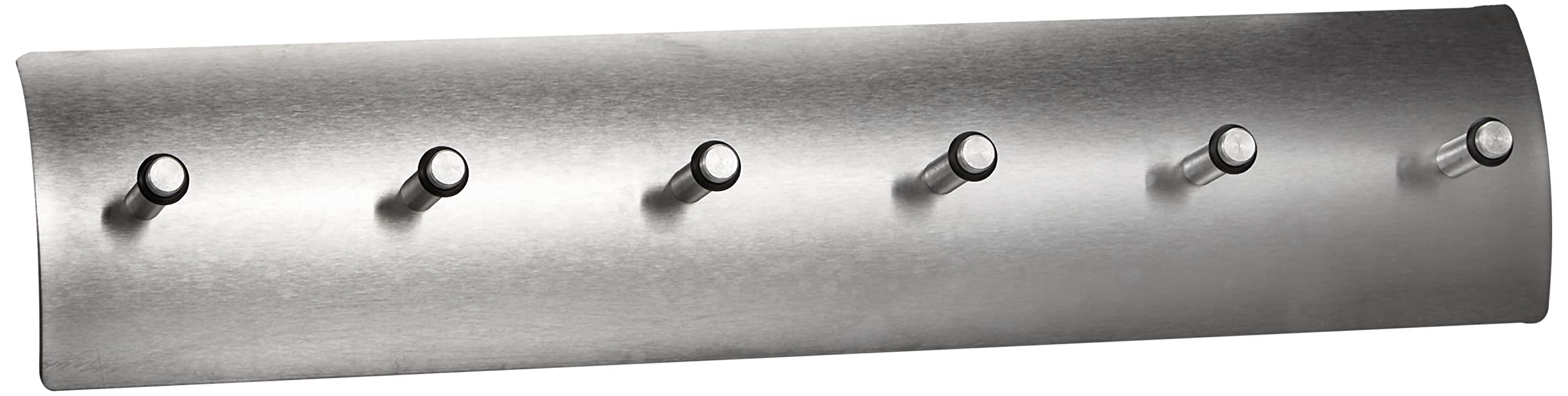 Zeller 13886 Stainless Steel Key Hook Rack with 6 Hooks,‎Aluminium,Pink,34 x 3.8 x 7.5 cm