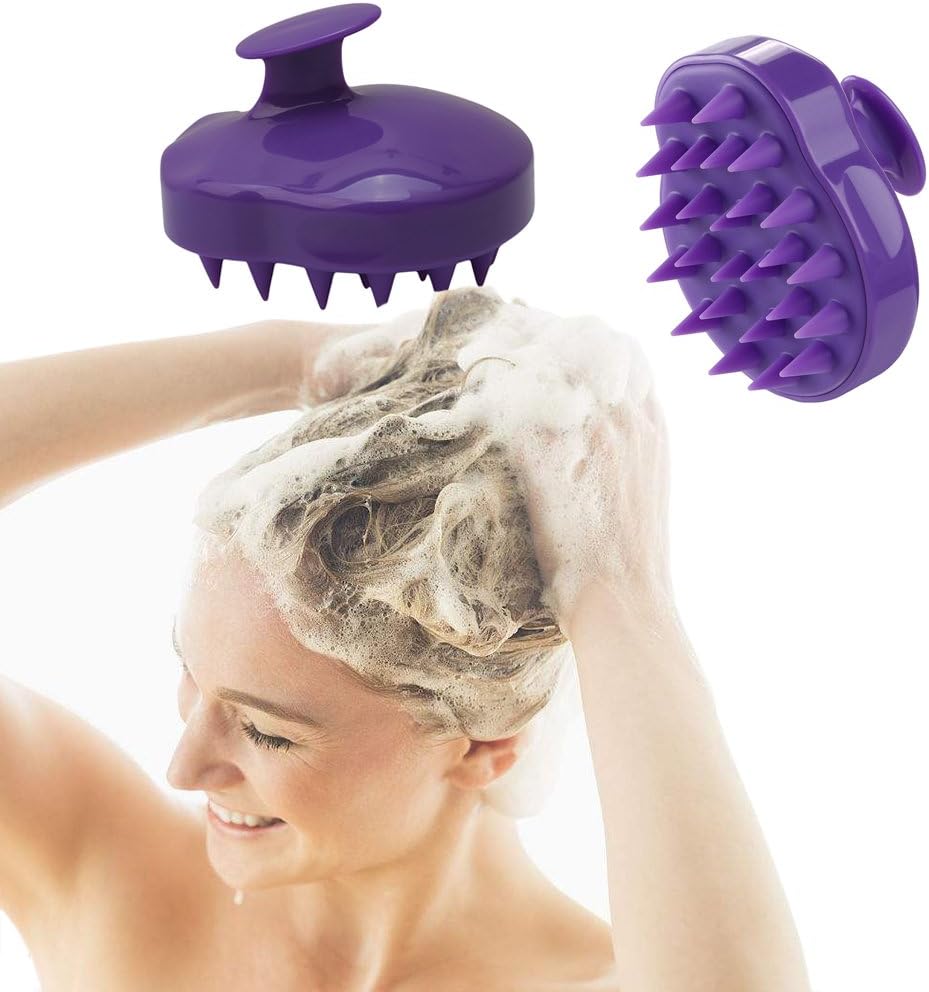 Hair Scalp Massager Shampoo Brush, Scalp Care Brush,Body Washing Silicone Soft Manual Comb for Women, Men & Kids and Pet Grooming Shedding Massage Bath Brush