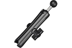 VAUBORTTI 1" Double Socket Arm with Dual Ball Adapter, Aluminum Alloy Extension Arm for RAM B Size, Fits Motorcycle Phone Mount, Tablet Holder, GPS, Fish Finder, Boat,Car,UTV