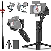 Gimbal Stabilizer,Inkee falcon Plus Action Camera gimbal Compatible for GoPro Hero 12/11/10/9/8/7, OSMO Action 3/1,Insta360 O