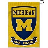 Michigan Shield Wolverines Garden Flag