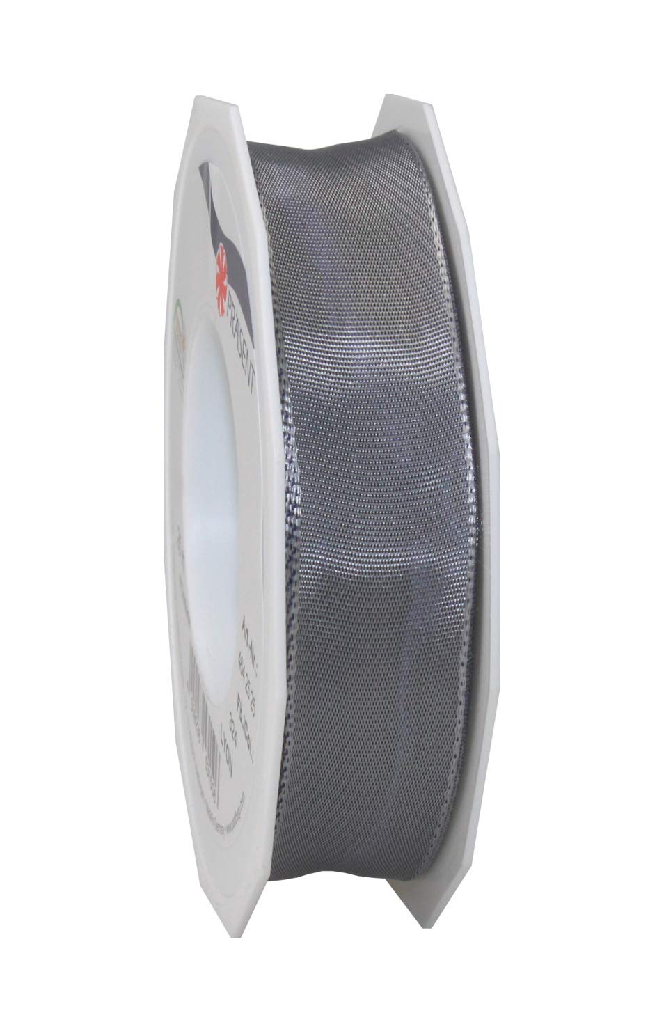 Präsent - Lyon Wired Taffeta Ribbon Schist 25 mm Width, 25 m Length