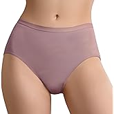 IRISMORII Absorbent Incontinence Underwear for Women Washable Urinary Leak Proof Brief Cotton 56 ML for Maternity Postpartum (Cherry L)