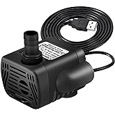 KOOKEE USB Water Pump Fountain Pump Submersible Water Pump 3W for Pet Fountain pet Water Dispenser DC 3.5-9V Water Fountain P