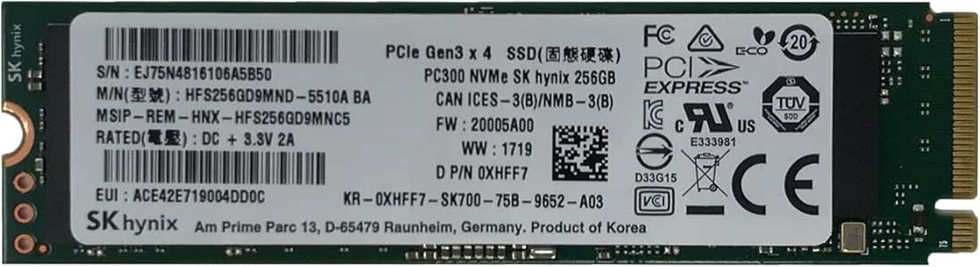SK Hynix 256GB M 2 SSD Solid State Drive NVMe PCIe Model HFS256GD9MND 5510A BA OEM Amazon 
