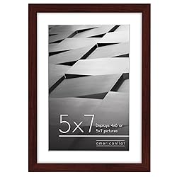 Americanflat 5x7 Picture Frame in Mahogany - Use as