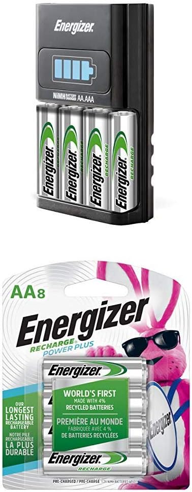 Energizer Recharge Combo Pack Aa Aaa 1 Hour Charger With 4