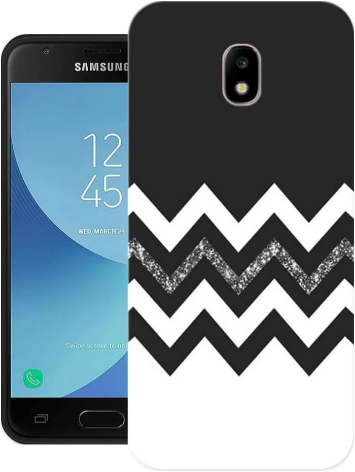 Galaxy J7 2018 Case, For Samsung Galaxy J7 Aero/J7 Top/J7 Crown/J7 Aura/J7 Refine/J7 Eon Case,Jilika TPU Soft Painted Patterns Full Protection of The Phone Cover Case (Ripple)