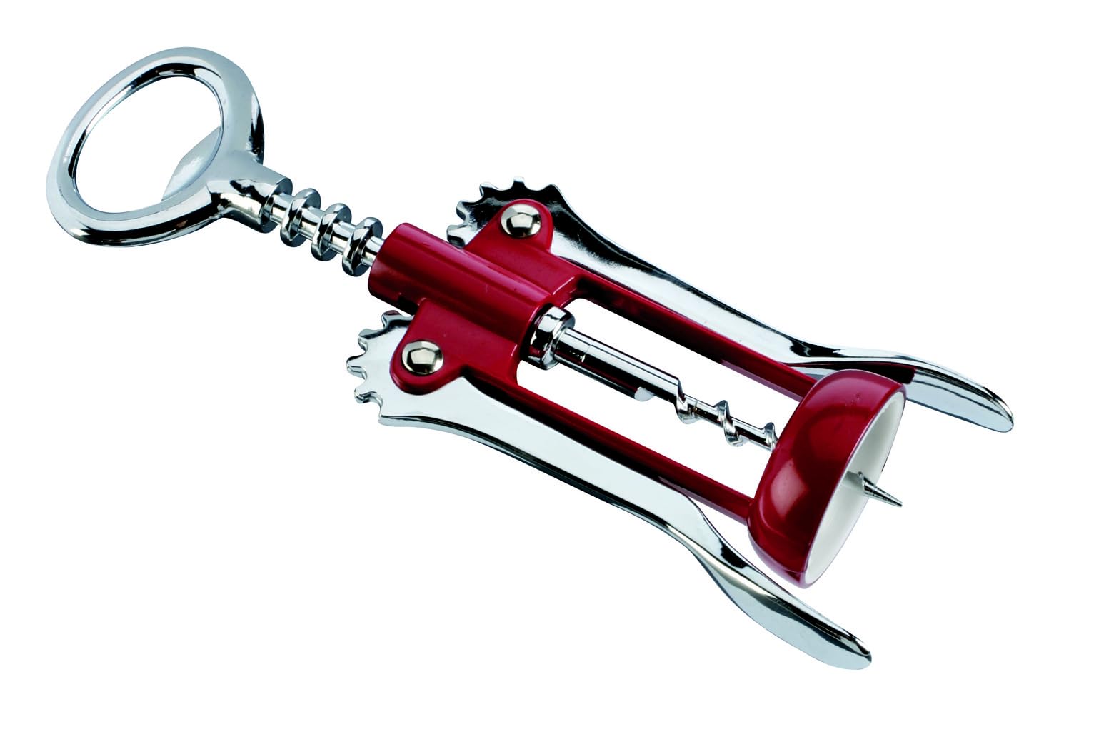 Tescoma 420244.20 Chrome, Red Crown Bottle Opener – Chrome, Red, Metal, 170 mm, with Hole in the grip for Hanging