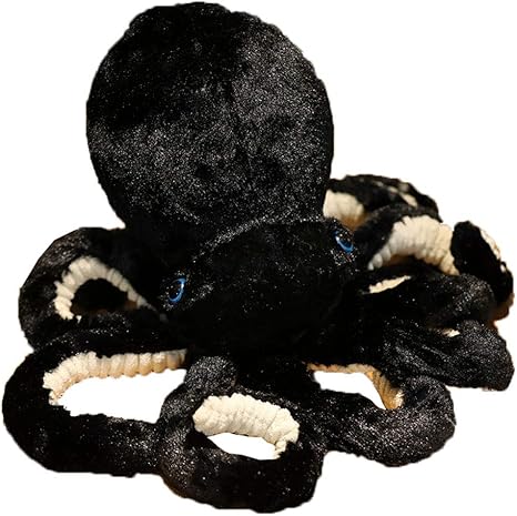 Amazon Niuniuタコ ぬいぐるみ リアル 抱き枕 おもちゃ ふわふわ 個性的 インテリア お祝い お誕生日 クリスマス ギフト 5色 ブラック 45cm ぬいぐるみ おもちゃ