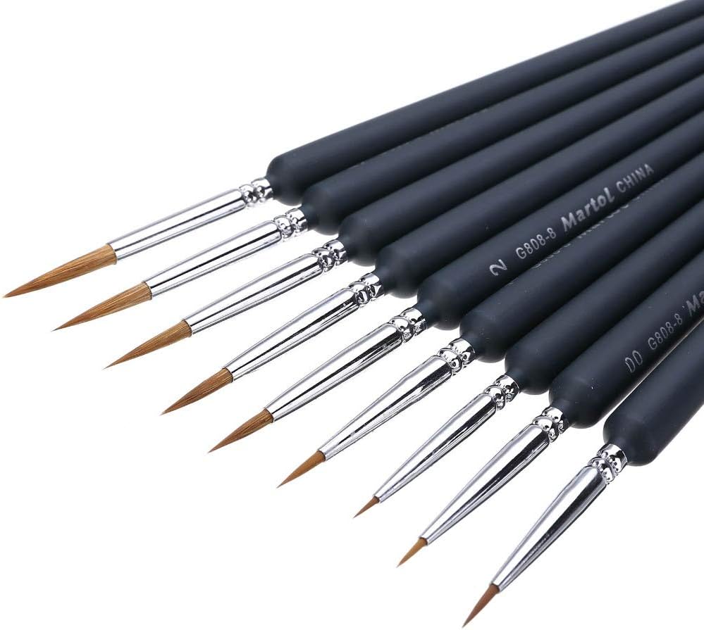 Hair Brush Pen 9pcs for Gouache Watercolor Paint Oil Painting Artist Gift