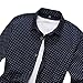 YTD Mens 100% Cotton Casual Slim Fit Long Sleeve Button Down Printed Dress Shirts US M Navy Blue