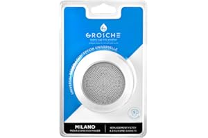 GROSCHE Milano Stovetop Espresso Maker Replacement - 9 Espresso Cup Size Silicone Gasket Seals (3 Seals) & 1 Replacement Filter Screen Kit for Moka Pots