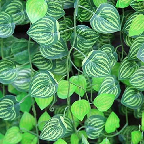 157 Feet Fake Ivy Foliage Garland Leaves Decoration Hanging Vine Plant Leaves Garland Home Garden Wall For Decor Indoor Outdoors (Watermelon Leaves)
