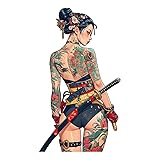 YUNEX 5.1" Cool Japanese Geisha Tattoo Girl