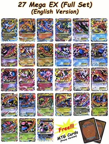 New 2017 Set of 27 Cards Mega EX 3 x Charizard + 2x Rayquaza + Gyarados...etc "NOT A CHINA CARDS" English Superior Cards