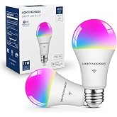 Lightinginside Smart Light Bulbs 100W Work with Alexa/Google Home, 2PCS | 1350LM 11W, No Hub Required, Smart Bulb Work with SmartLife, A19 E26 RGBCW Color Changing Bulb, 2.4G WiFi &amp; BLE, ETL Listed