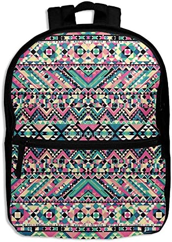 Pink Turquoise Girly Aztec Andes Tribal Pattern Print Toddler Boys Girls Shoulder Backpacks School Bag