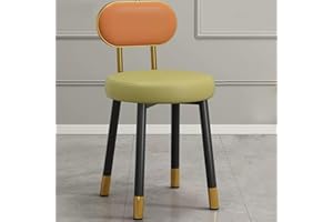 Modern Vanity Chair with Metal Legs and Back Support Elegant Small Armless Stool for Home Makeup (Gray/Black) Thoughtful