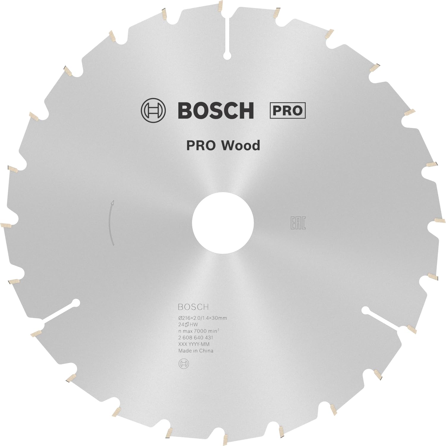 Bosch 1x PRO Wood Circular Saw Blade for Corded Mitre Saws (for Softwood, Hardwood, Ø mm, Professional Accessory Mitre Circular Saw)