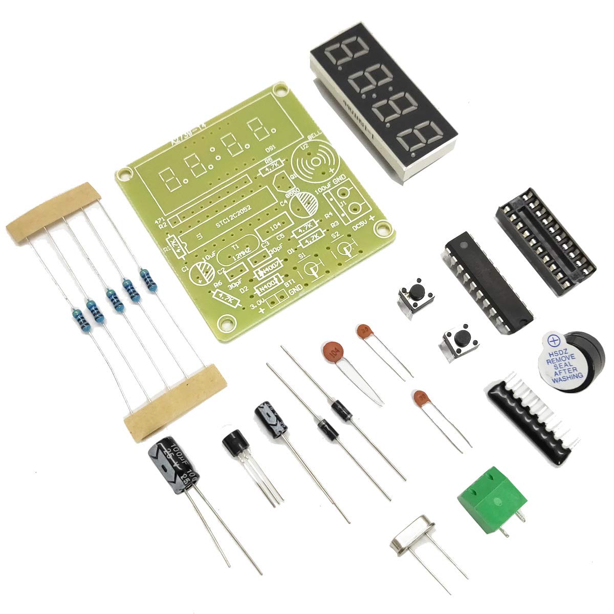 Youmile C51 4 Bits Digital LED Electronic Clock Production Suite DIY Kits Set