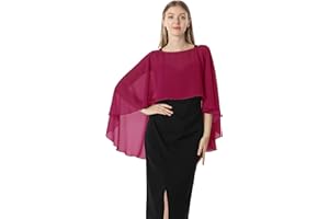 Hotshawl Capelets for women Chiffon Cape Shawls and Wraps for Evening Dress Wedding Capes Cover Up