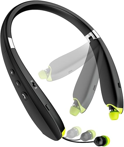 Amazon Bluetooth イヤホン ワイヤレス ブルートゥース ヘッドセット ネックバンド型 折りたたみ式 ブルートゥース イヤホン 長時間再生 防水 防滴 高音質 スポーツ マイク内蔵 Siri機能 Cvc6 0ノイズキャンセリング機能搭載 ハンズフリー通話 Ios Androidシステムに