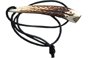 H E STAG Antler Attention Horn Gun Dog Whistle | Training High Pitch Whistle for Training Hunting Shooting | Dog Horn | Ideal for Training and Hunting | Coming with Leather Strap…