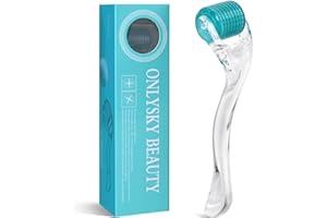 ONLYSKY BEAUTY Derma Roller 192-0.25mm Fine Titanium Microderma Roller - Microneedle Roller with Case For Personal Use Microneedling Roller -192 Micro Needle Dermal Roller