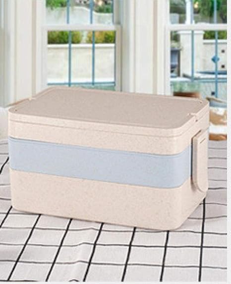 nohbi Recipiente para Alimentos,Lonchera de Tres Capas de Paja de ...