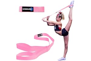 Myosource Kinetic Bands Cheerleading Flexibility Stunt Strap - Improve Stretching and Stunts for Cheer Dance Gymnastics & Physical Therapy – Stocking Stuffers Present for Kids Girls Adults - 12 Colors