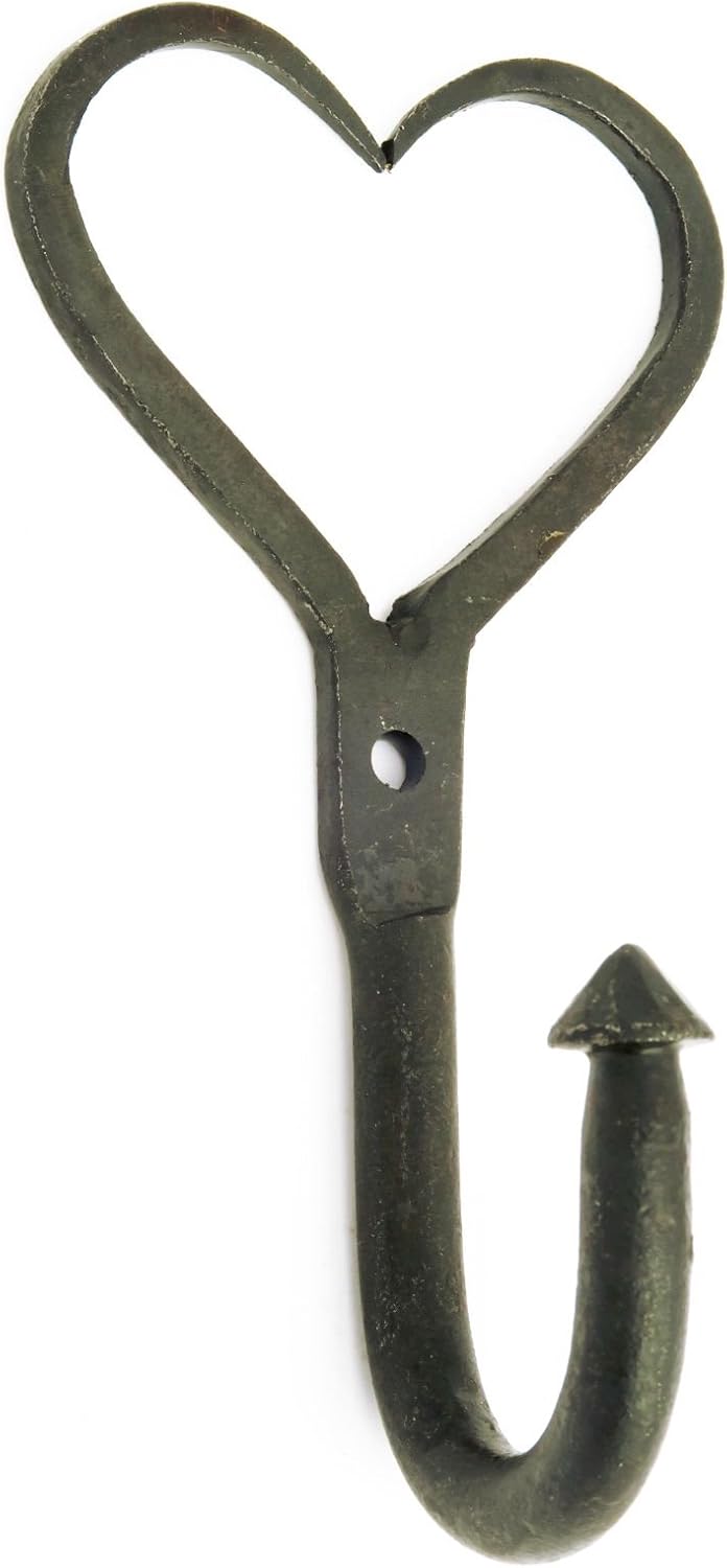 Black Wrought Iron Heart Hook Amazon.co.uk Kitchen & Home