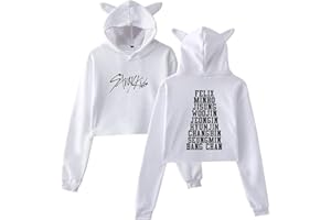 Xkpopfans Kpop Stray Kids Hoodie Woojin Hyunjin Felix Jisung Changbin Crop Top Sweater Jacket