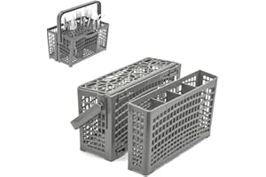 Universal Dishwasher Utensil Silverware Basket Replacement - 2 in 1 Utensil/Cutlery Basket (Detachable)- Compatible with GE W