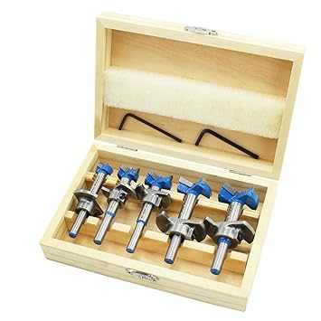 Festnight Cabinet Hinge Hole Saws Woodworking Hole Boring Bits Set Hole Opener Carpenters Position Hole Opener with Wrench Hinge Hole Saw Set 15-35mm