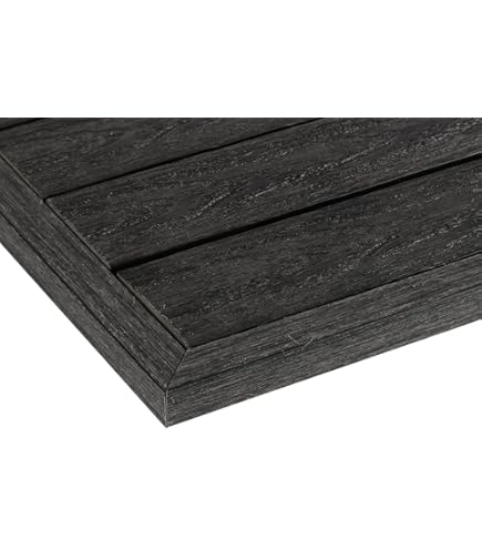 y*iFTWO（FNTC ）BLACK DECK 157 W NewTechWood 1/12 ft. x 1 ft. Quick Deck Composite Deck Tile