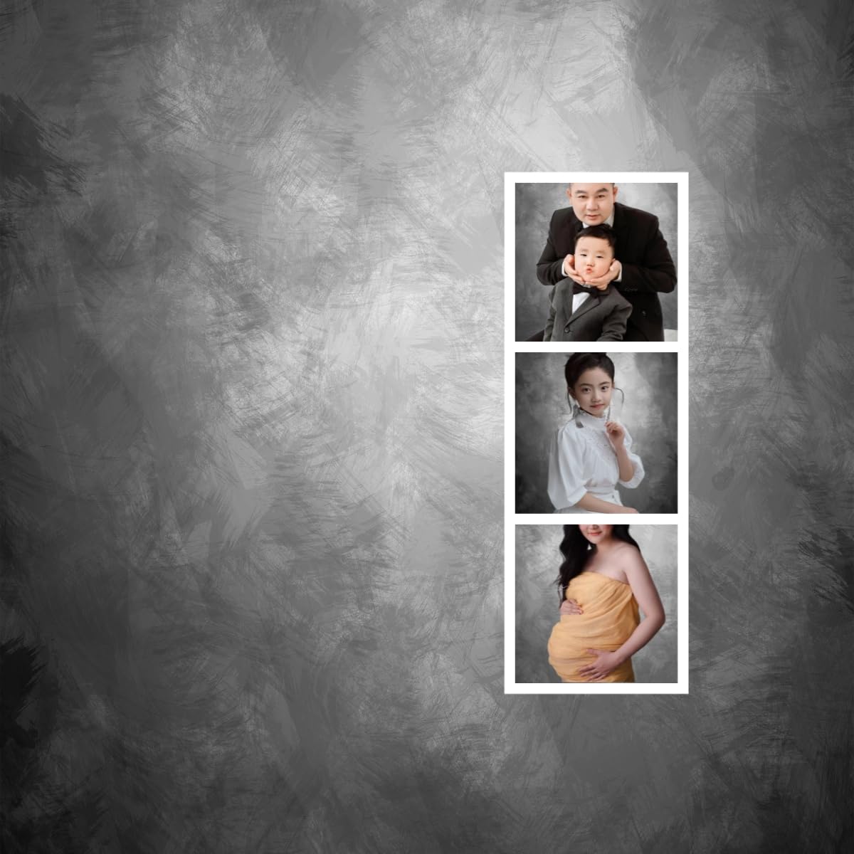 WaW 3x3m photography fabric backgrounds grey gradient texture backdrop photo studio for portrait
