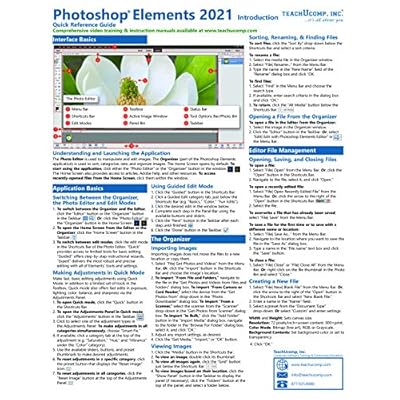 Adobe Photoshop Elements 2021 Training Tutorial Guide - Laminated Cheat ...