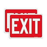 T&R Exit Sign - 2 Pack - 10 x 7 Inches Rust Free