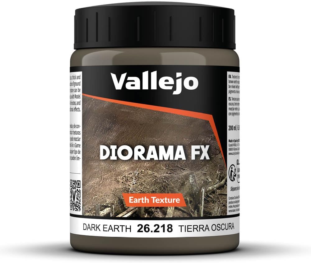 Vallejo Diorama FX Earth Texture Acrylic Paint 200 ml for Terrain Effects