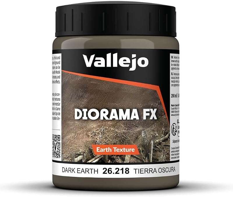 Vallejo Diorama FX Earth Texture Acrylic Paint 200 ml for Terrain Effects