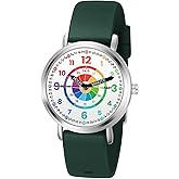 Afcrho Childrens Watches, Kids Learning Watch, Dart-Board Children's Toddler Learning Time and Easy to Read Time, Analog Watch for Boys and Girls Ages 3~11
