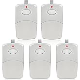 Upgraded for Linear 3089 308911 Multicode Gate Opener Clicker Remote, 5PK | Gate Clicker 10-Dip Switch 300MHZ, 10 Digit/Pin Garage Door Remote Control, More Stable &amp; Secure 120FT Range, Easy to Program