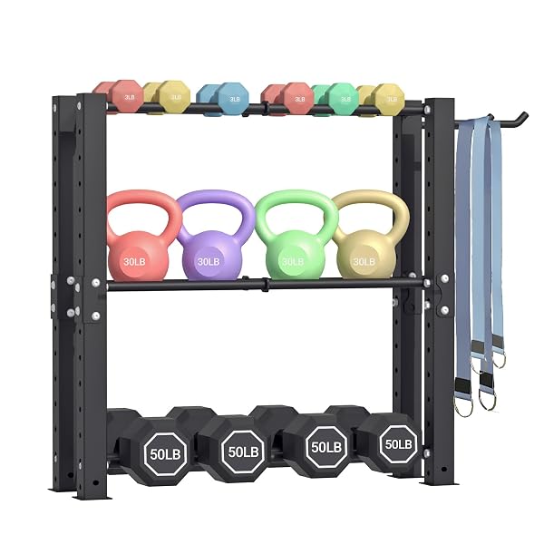 3-TIER DUMBBELL RACK FOR WOMEN, AESTHETIC HOME GYM...
